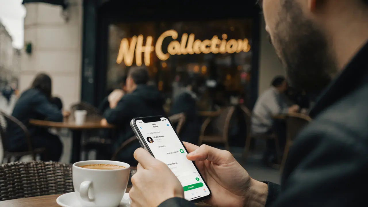 Person meeting an escort for the first time at a Berlin café.