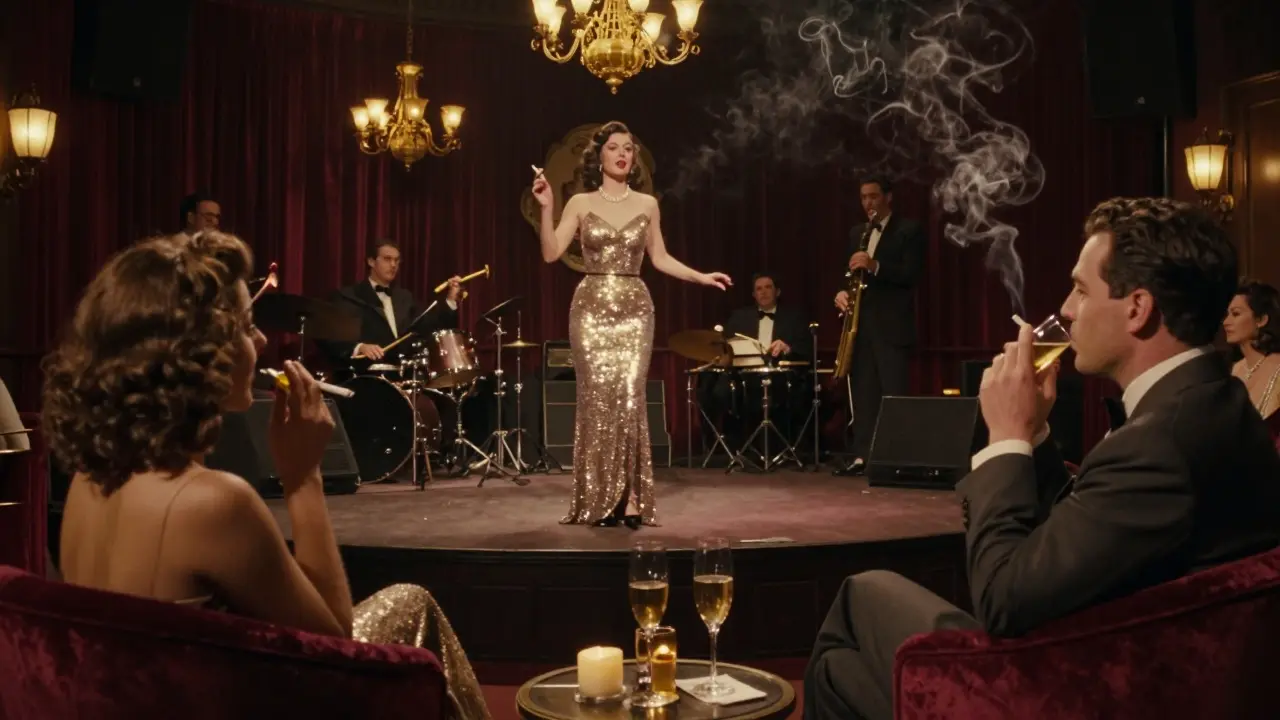 Jazz performance at Le Chantecler with vintage 1950s ambiance.